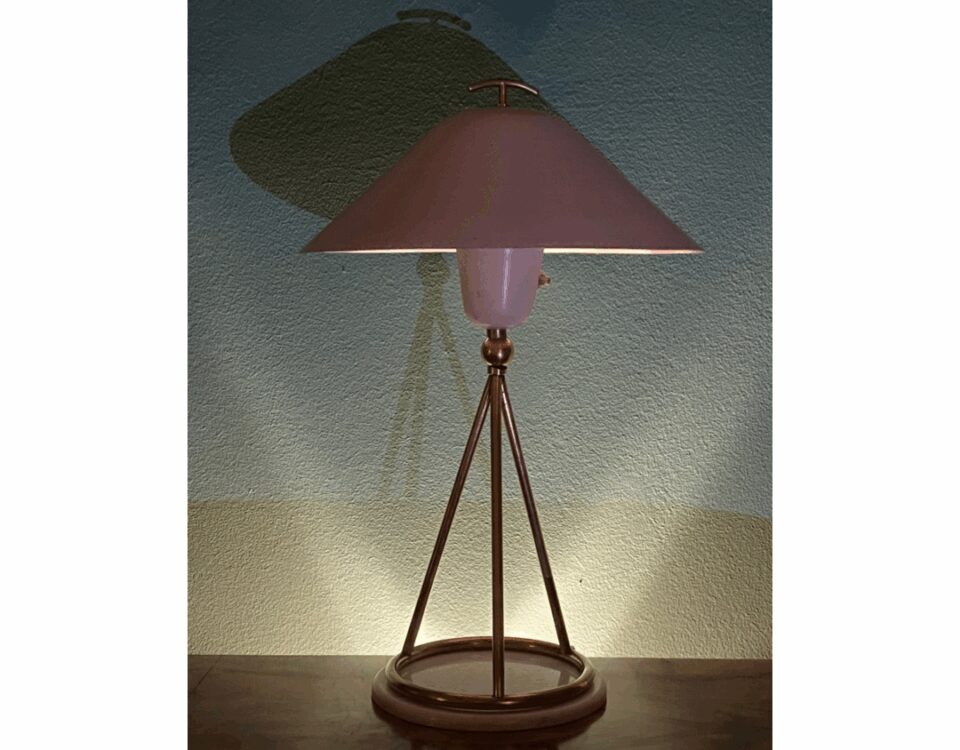 Lampada da tavolo modello 516 in ottone di Gino Sarfatti per Arteluce, 1948